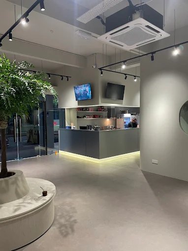 The front counter inside the entrance